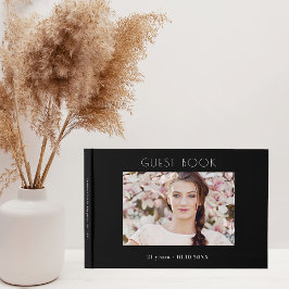 Geburtstagspartei Schwarz-weißes Foto Collage Gästebuch