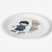 Geburtstagspartei Skateboard Pappteller (Schrägansicht)