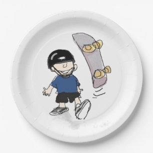 Geburtstagspartei Skateboard Pappteller