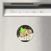 Geburtstagspartei Tier Golden Retriever Magnet (In Situ (Geschirrspüler))