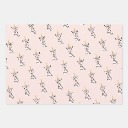 Geburtstagspartei Tierthema Geschenkpapier (Vorderseite 2)