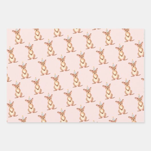 Geburtstagspartei Tierthema Geschenkpapier Set (Vorderseite 2)