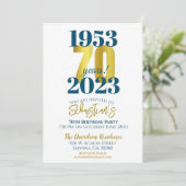 Geburtstagspartei Typografy Date Einladung (Stehend Vorderseite)