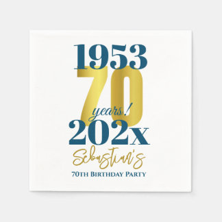 Geburtstagspartei Typografy Date Serviette