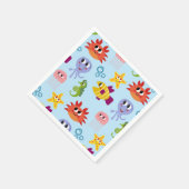 Geburtstagspartei unter dem Meer Whimsikkreaturen Serviette (Ecke)