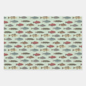 Geburtstagspartei von Fisch Geschenkpapier Set (Vorderseite)