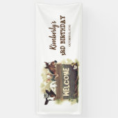Geburtstagspartei von Landtieren Banner (Vertikal)
