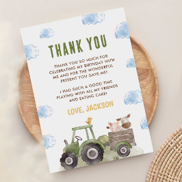 Geburtstagspartei von Landtieren Dankeskarte