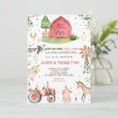 Geburtstagspartei von Landtieren Einladung (Stehend Vorderseite)