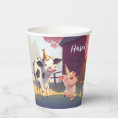 Geburtstagspartei von Landtieren Pappbecher (Vorderseite)