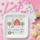 Geburtstagspartei von Landtieren Pappteller (Party)