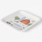 Geburtstagspartei von Landtieren Pappteller (Gewinkelt)