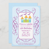 Geburtstagspartei von Prinzessin Einladung (Vorne/Hinten)