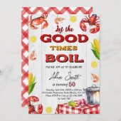 Geburtstagspartei von Seafood Einladung (Vorne/Hinten)