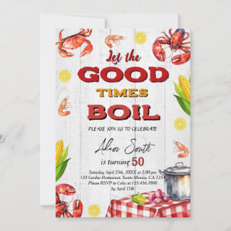 Geburtstagspartei von Seafood Einladung