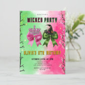 Geburtstagspartei von Wicked Bow Einladung (Stehend Vorderseite)