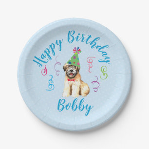 Geburtstagspartei Wheaten Terrier Paper Teller