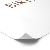 Geburtstagspartei Willkommensunterschrift | Boho P Poster (Ecke)