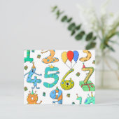 Geburtstagspartnummern Postkarte (Stehend Vorderseite)