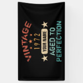 Geburtstagsparty 1972 Ihren Namen hinzufügen Banner (Vertikal)