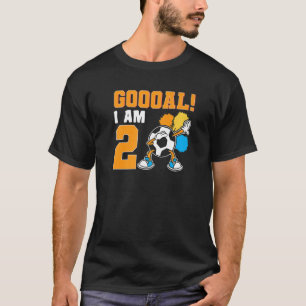 Geburtstagsparty 2 Jahre Fußball Thema Geburtstags T-Shirt