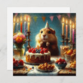 Geburtstagsparty 4 mitteilungskarte (Vorne/Hinten)