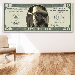 Geburtstagsparty 50 Dollar Banner