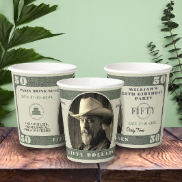 Geburtstagsparty 50 Dollar Pappbecher