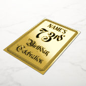 Geburtstagsparty 73. - Elegantes Script + Individu Folieneinladung (Gedreht)