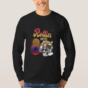 Geburtstagsparty 8. Rollin in 8 Bowling Retro Su T-Shirt