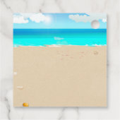 Geburtstagsparty am Strand von Kid Geschenkanhänger (Rückseite)