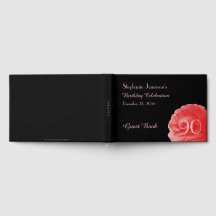Geburtstagsparty-Anmeldebuch, Coral Pink Rose