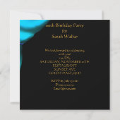 Geburtstagsparty Aquamarin Blue Shoes Einladung (Rückseite)