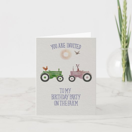 Geburtstagsparty auf einer Party Einladung (Vorderseite)