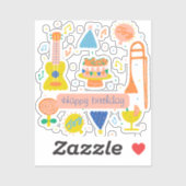 Geburtstagsparty Aufkleber (Blatt)