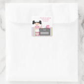 Geburtstagsparty-Aufkleber Quadratischer Aufkleber (Tasche)
