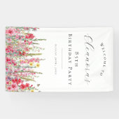 Geburtstagsparty August Geburtstagsfeier Blume Wil Banner (Horizontal)