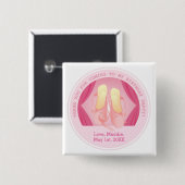 Geburtstagsparty Ballerina Button (Vorne & Hinten)