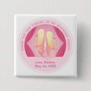 Geburtstagsparty Ballerina Button