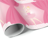 Geburtstagsparty Ballerina Geschenkpapier (Rolleneckpunkt)