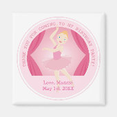 Geburtstagsparty Ballerina Magnet (Vorne)