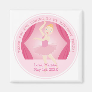 Geburtstagsparty Ballerina Magnet