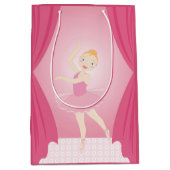 Geburtstagsparty Ballerina Mittlere Geschenktüte (Vorderseite)