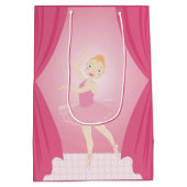 Geburtstagsparty Ballerina Mittlere Geschenktüte (Rückseite)