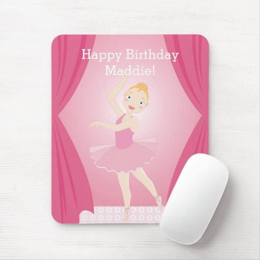 Geburtstagsparty Ballerina Mousepad (Mit Mouse)