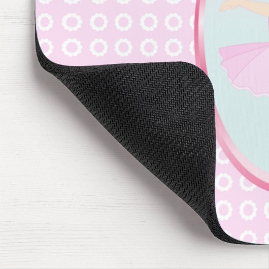 Geburtstagsparty Ballerina Mousepad (Ecke)