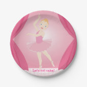 Geburtstagsparty Ballerina Pappteller (Vorderseite)