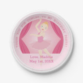 Geburtstagsparty Ballerina Pappteller (Vorderseite)