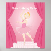 Geburtstagsparty Ballerina Poster (Vorne)