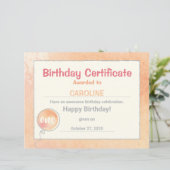 Geburtstagsparty Ballon Clip Art Partys Certificat (Stehend Vorderseite)